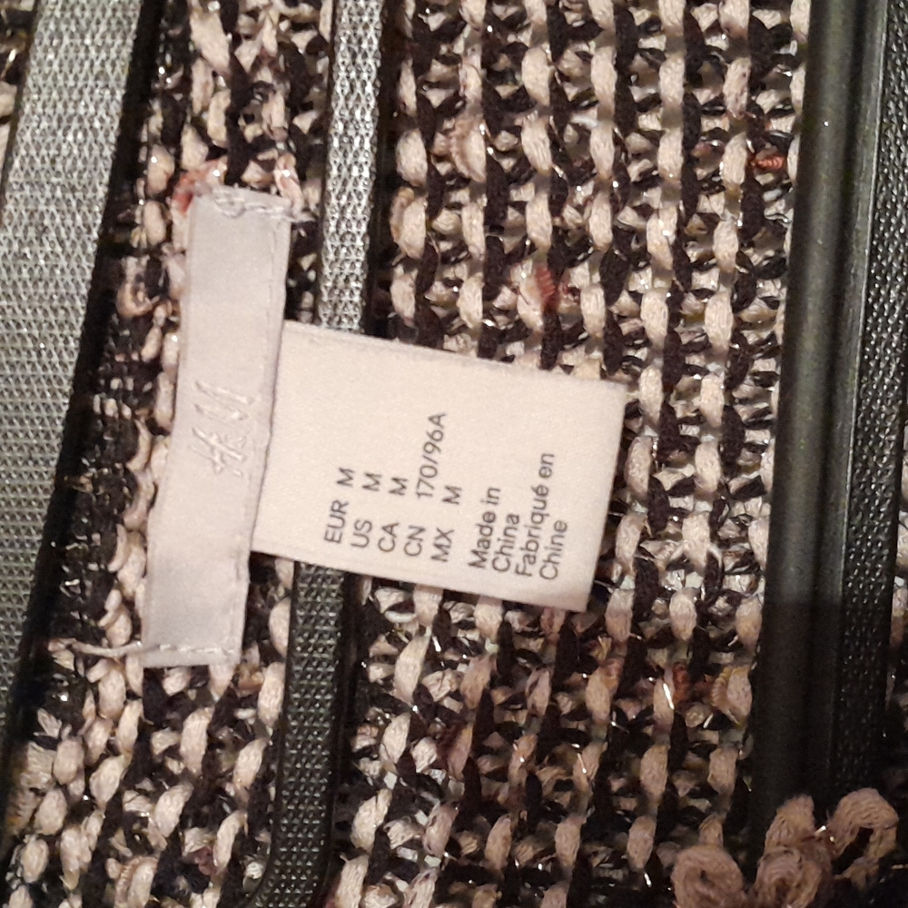 H&M Multicolored Open Front Raw Fringe Jacket - image 4